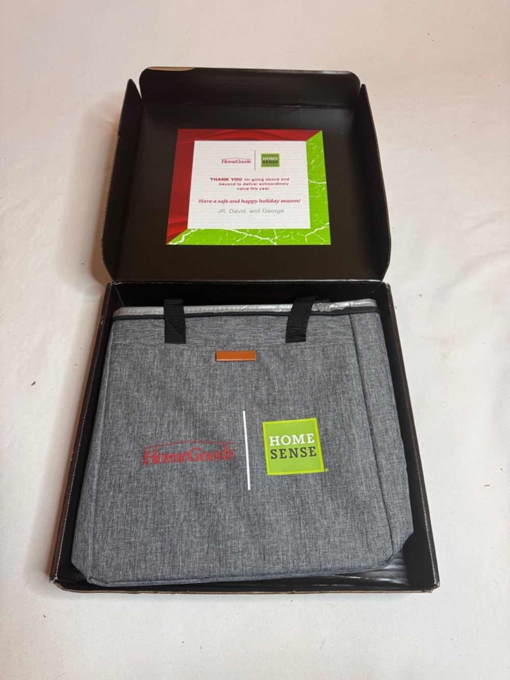 HomeGoods x HomeSense Grey Insulated Tote Bag